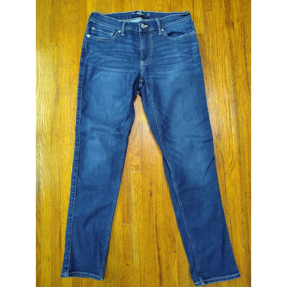 Hollister Jeans Mens 30x32 Blue Skinny Dark Wash Denim Nice Fit Jeans